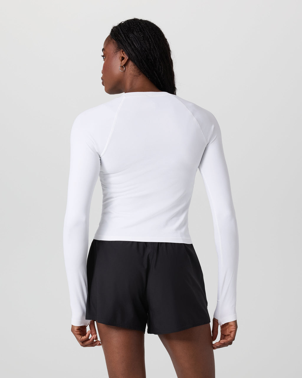 Long Sleeve Surge Seamless Tee | White