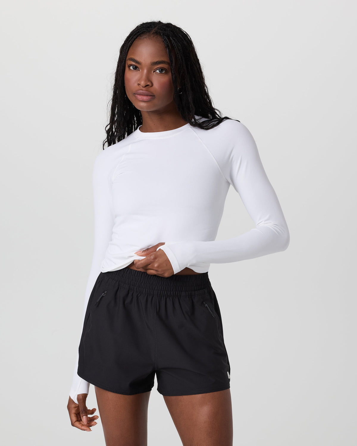Long Sleeve Surge Seamless Tee | White