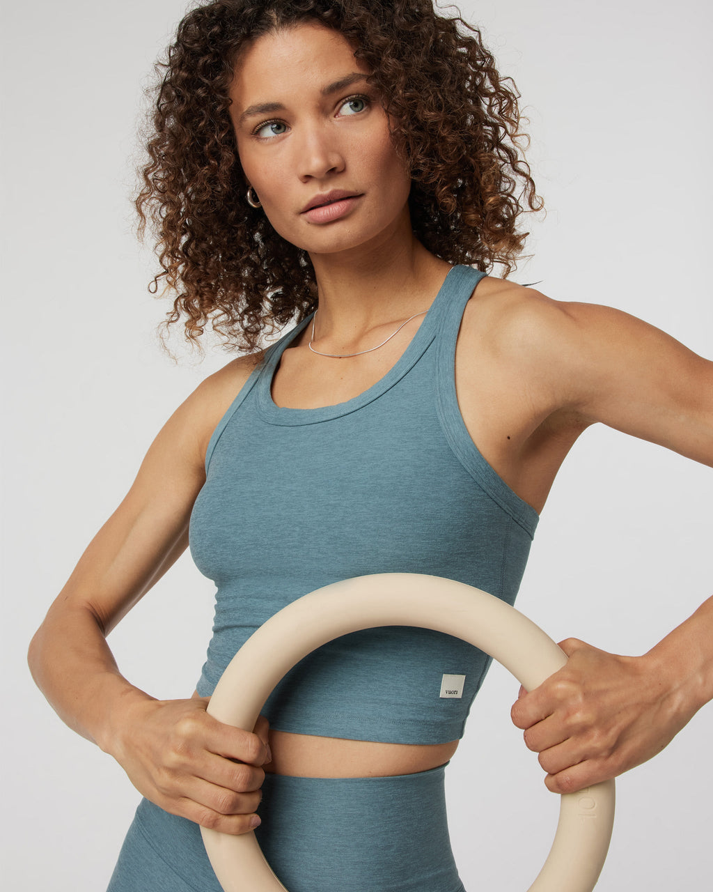 Elevation Racerback Tank | Smoke Blue Heather