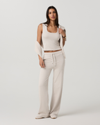 Halo Essential Scoop Tank | Ecru Heather