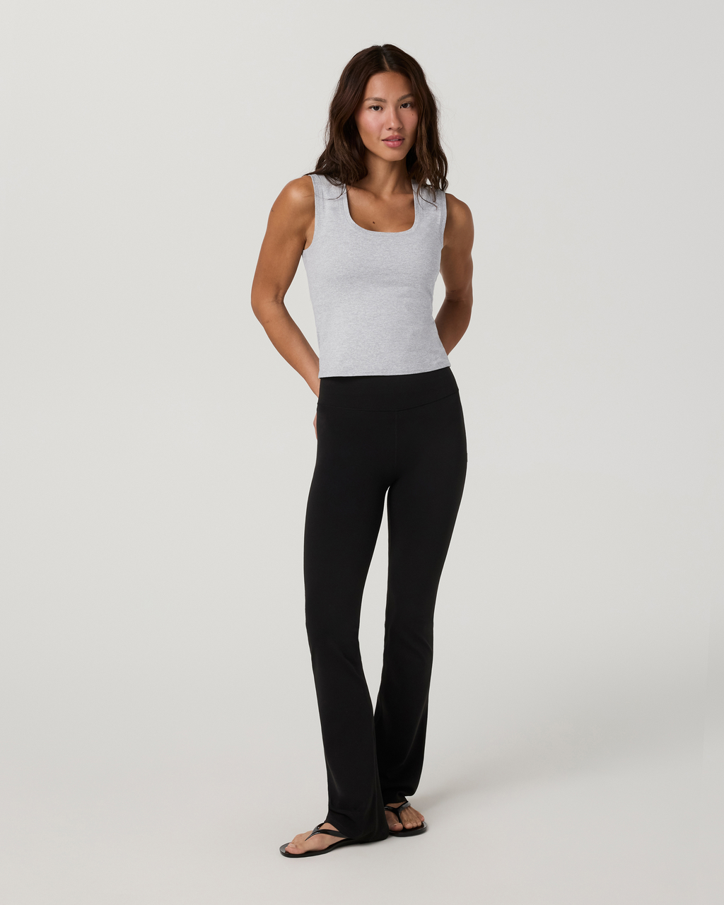 Halo Essential Scoop Tank | Pale Grey Heather