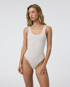 Sleeveless Halo Bodysuit | Ecru Heather
