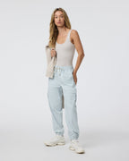 Sleeveless Halo Bodysuit | Ecru Heather