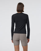 Long Sleeve Lux Crew Tee | Black