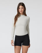 Vuori AllTheFeels™ Long Sleeve Mock | Ecru