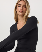 Long Sleeve Halo Essential Scoop | Solid Black