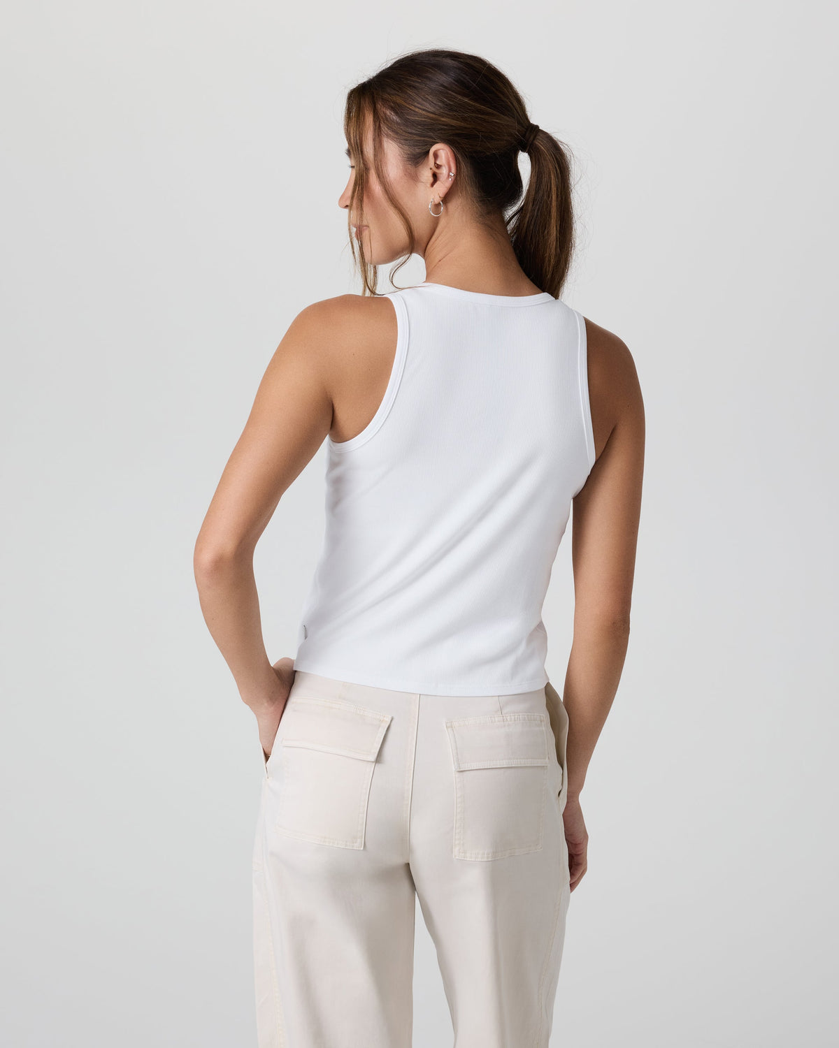 Pose Cardigan Tank | White