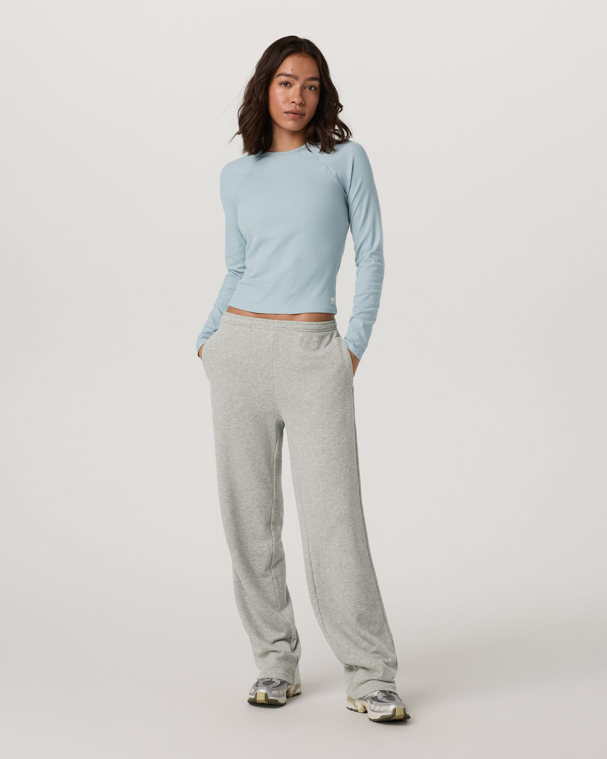 Long Sleeve Pose Crew | Blue Haze