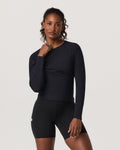 Long Sleeve Pose Crew | Black