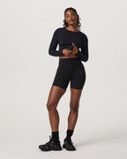 Long Sleeve Pose Crew | Black