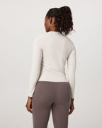Long Sleeve Pose Crew | Ecru Heather