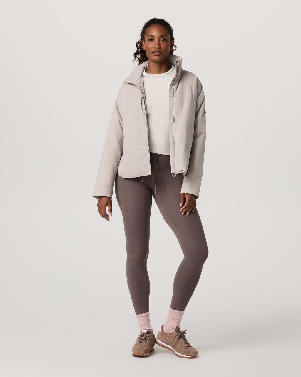 Long Sleeve Pose Crew | Ecru Heather