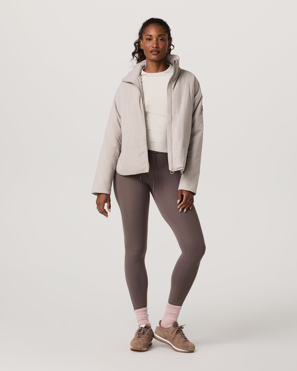Long Sleeve Pose Crew | Ecru Heather