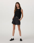 Trestles Twill Crop Tank | Black