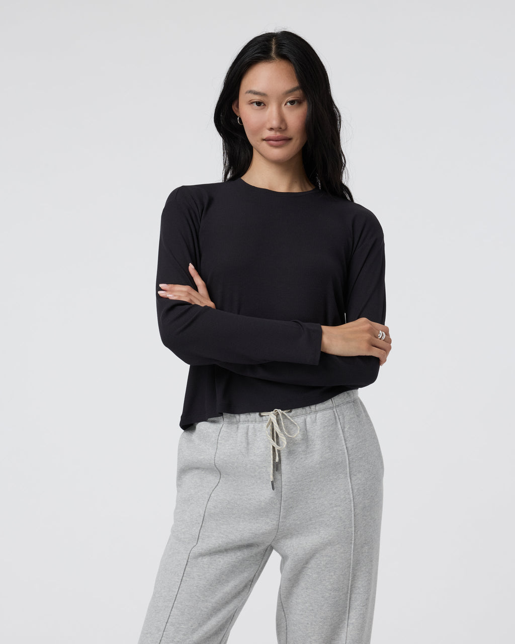 Long Sleeve Cove Relaxed Tee | Black