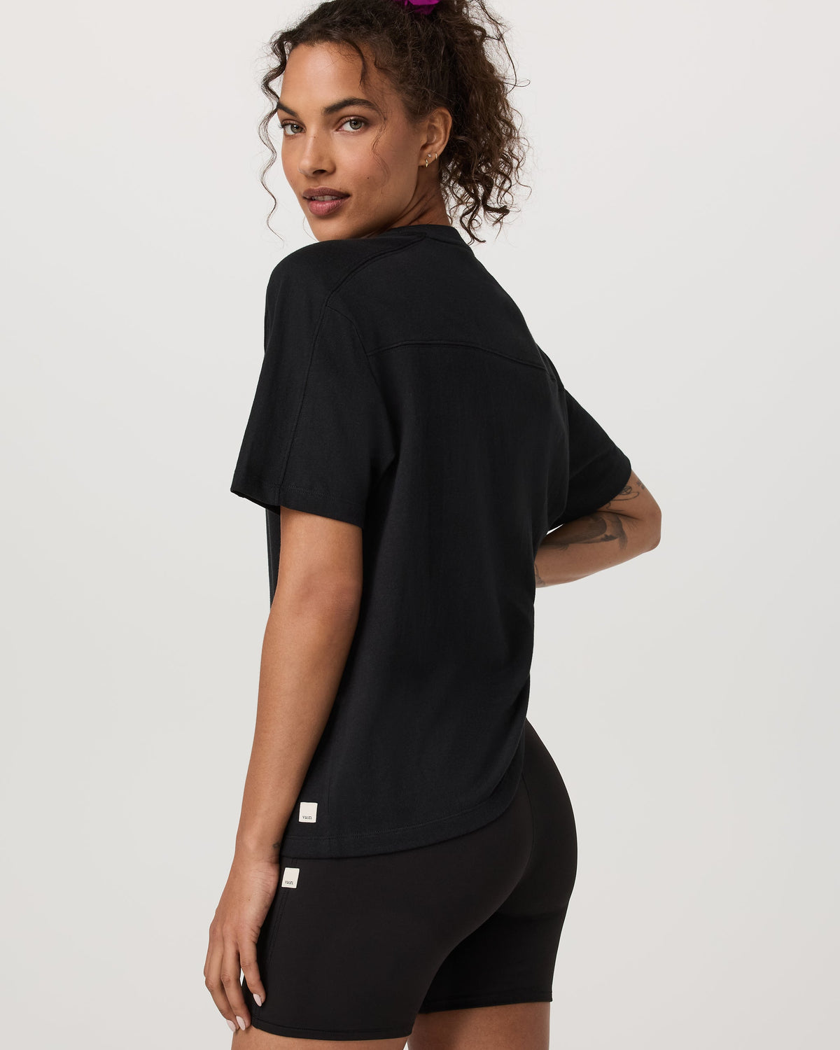 Short Sleeve Heavyweight Oversized Cotton Tee | Black