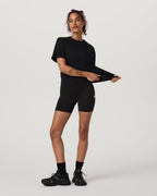 Short Sleeve Heavyweight Oversized Cotton Tee | Black