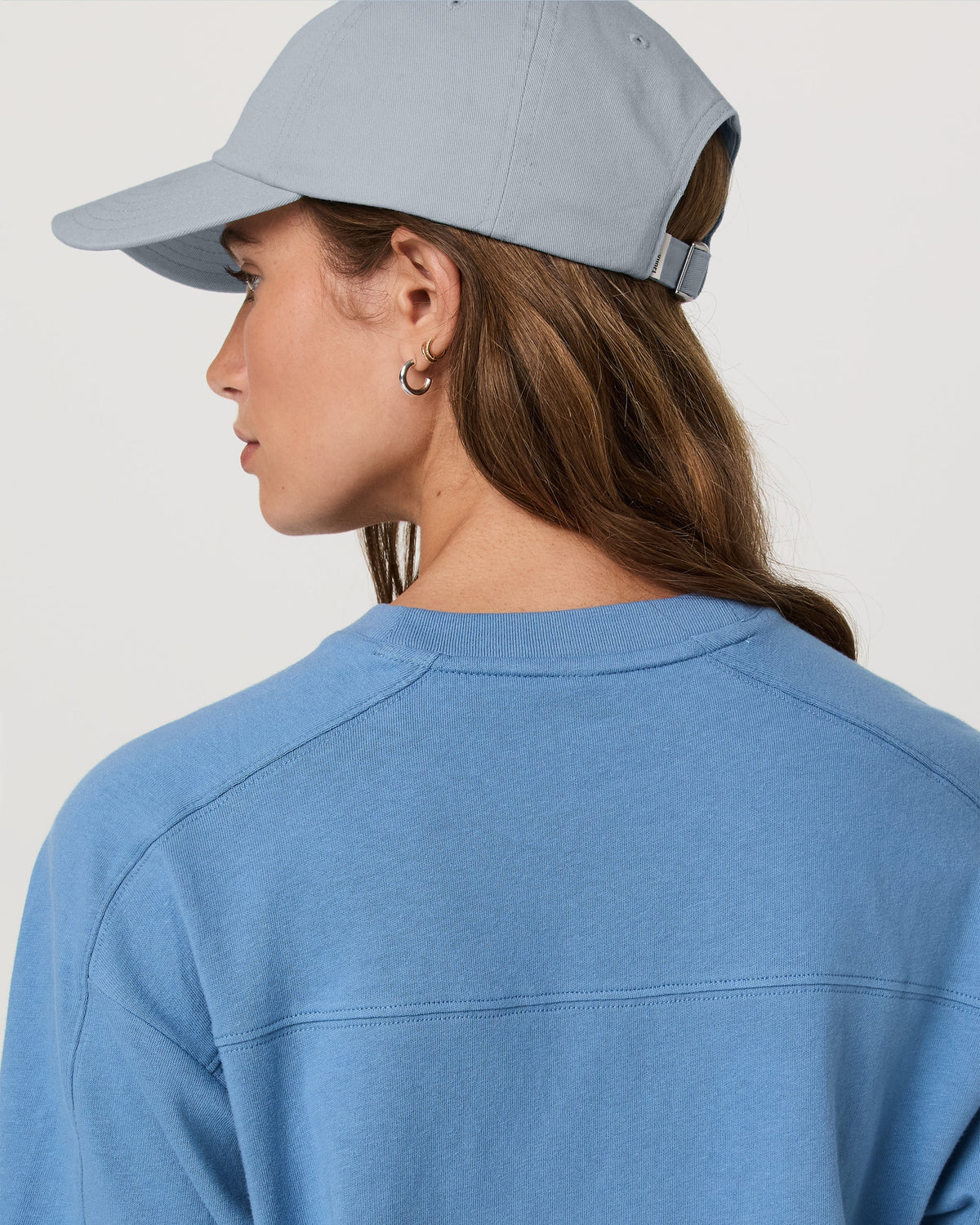 Short Sleeve Heavyweight Oversized Cotton Tee | Light French Blue