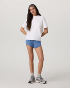 Short Sleeve Heavyweight Oversized Cotton Tee | White