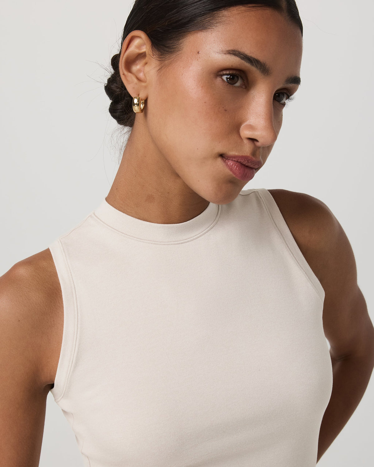 Halo Muscle Tank | Ecru Heather