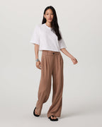 Short Sleeve Heavyweight Crop Cotton Tee | White