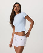 Short Sleeve Feather Classic Tee | Crystal Blue