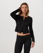 Halo Cardigan 2.0 | Black Heather