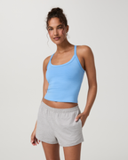 Halo Cross Back Tank | Oasis Blue Heather
