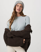 Long Sleeve Waffle Top | Blue Haze