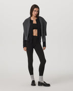Long Sleeve Halo Snap Cardigan | Black Heather