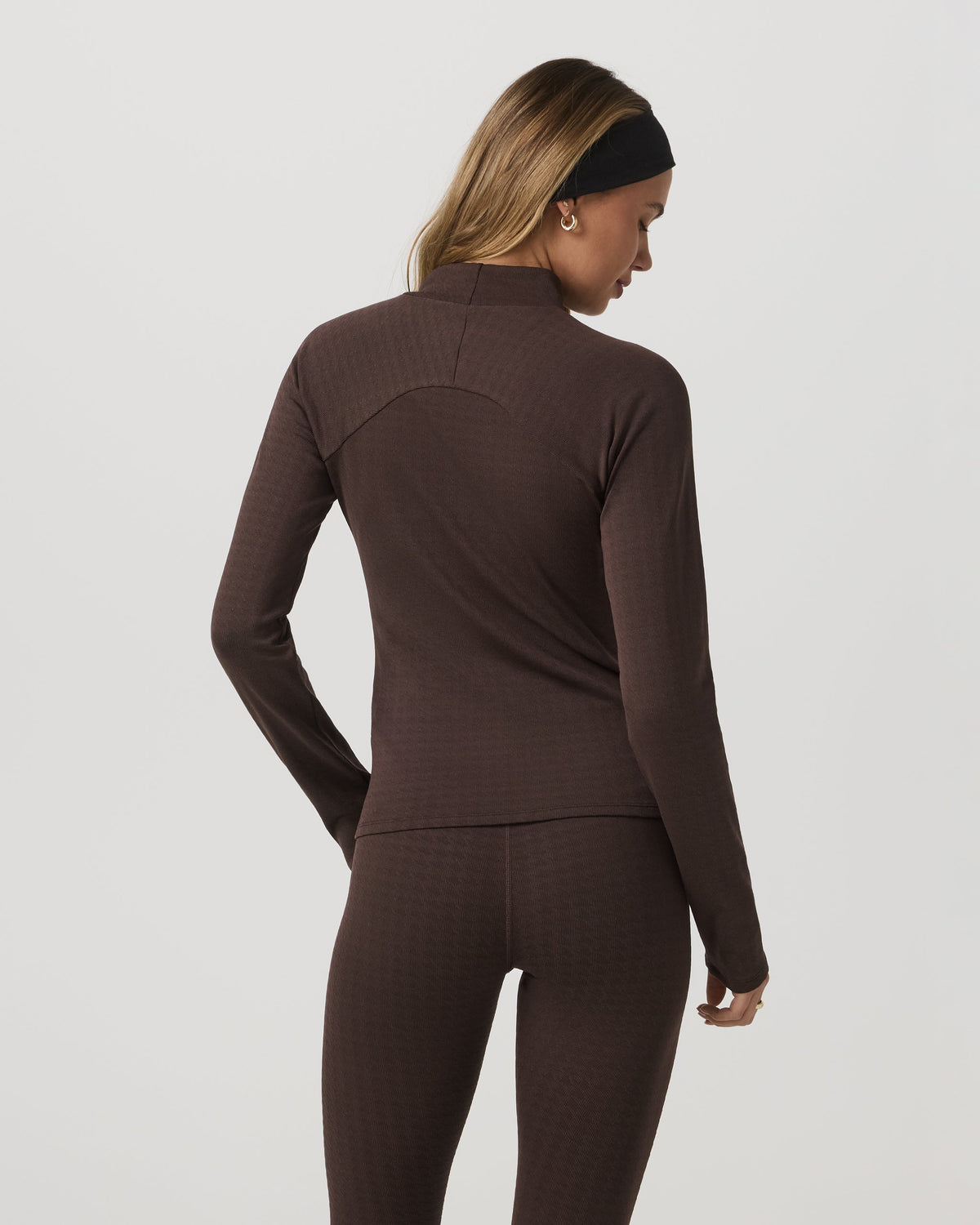 Long Sleeve Chilled Out Houndstooth Mock | Java Houndstooth