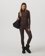 Textured Chilled Out Legging | Java Houndstooth