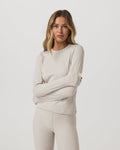 Long Sleeve Halo Essential Crew Tee | Ecru Heather