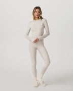 Long Sleeve Halo Essential Crew Tee | Ecru Heather
