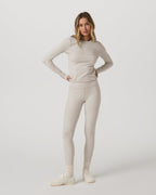 Long Sleeve Halo Essential Crew Tee | Ecru Heather