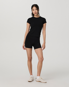 Everyday Cotton Stretch Fitted Tee | Black
