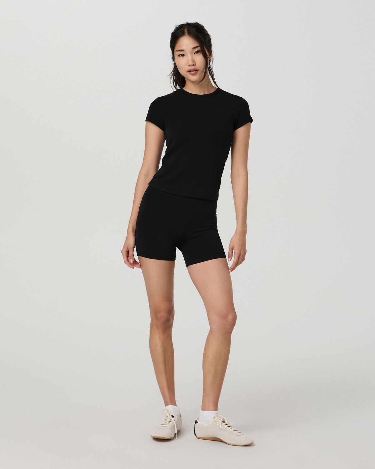 Everyday Cotton Stretch Fitted Tee | Black