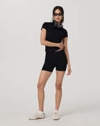 Everyday Cotton Stretch Fitted Tee | Black