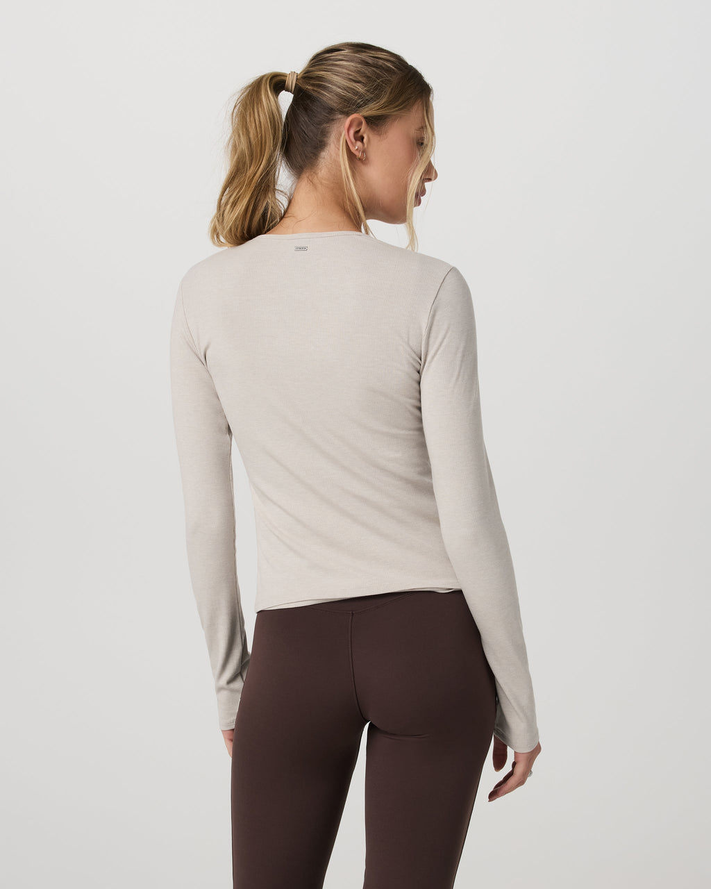 Long Sleeve Pose Twin Cardigan | Ecru Heather