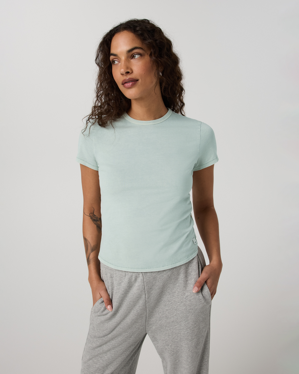 Short Sleeve Feather Classic Tee - Garment Dye | Storm Blue