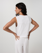 Heavyweight Cotton Easy Tank | White