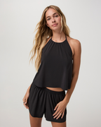 Villa Shoreline Halter Top | Black