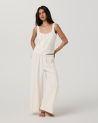Trestles Twill Button Front Top | Natural