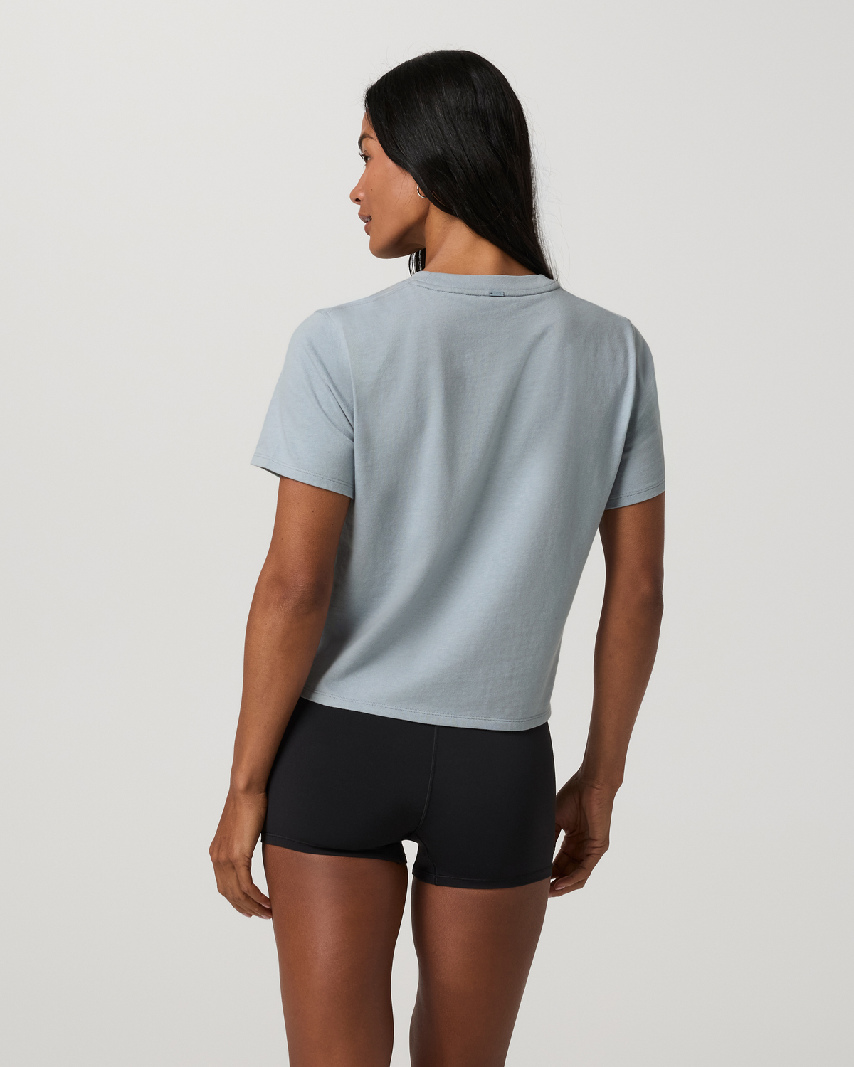 Short Sleeve Heavyweight Cotton Relaxed Tee | Raindrop
