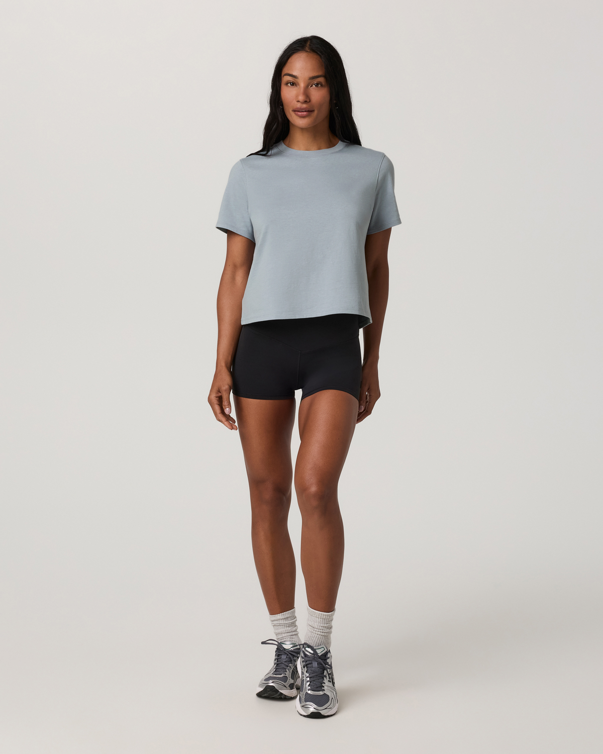 Short Sleeve Heavyweight Cotton Relaxed Tee | Raindrop