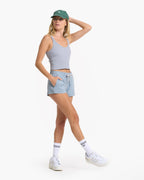 Rib Crop Tank | Light Cloud
