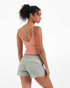 Rib Crop Tank | Light Cinnamon