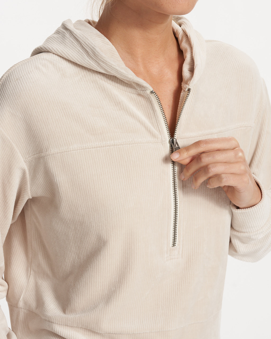 Haven Half Zip Hoodie | Suede