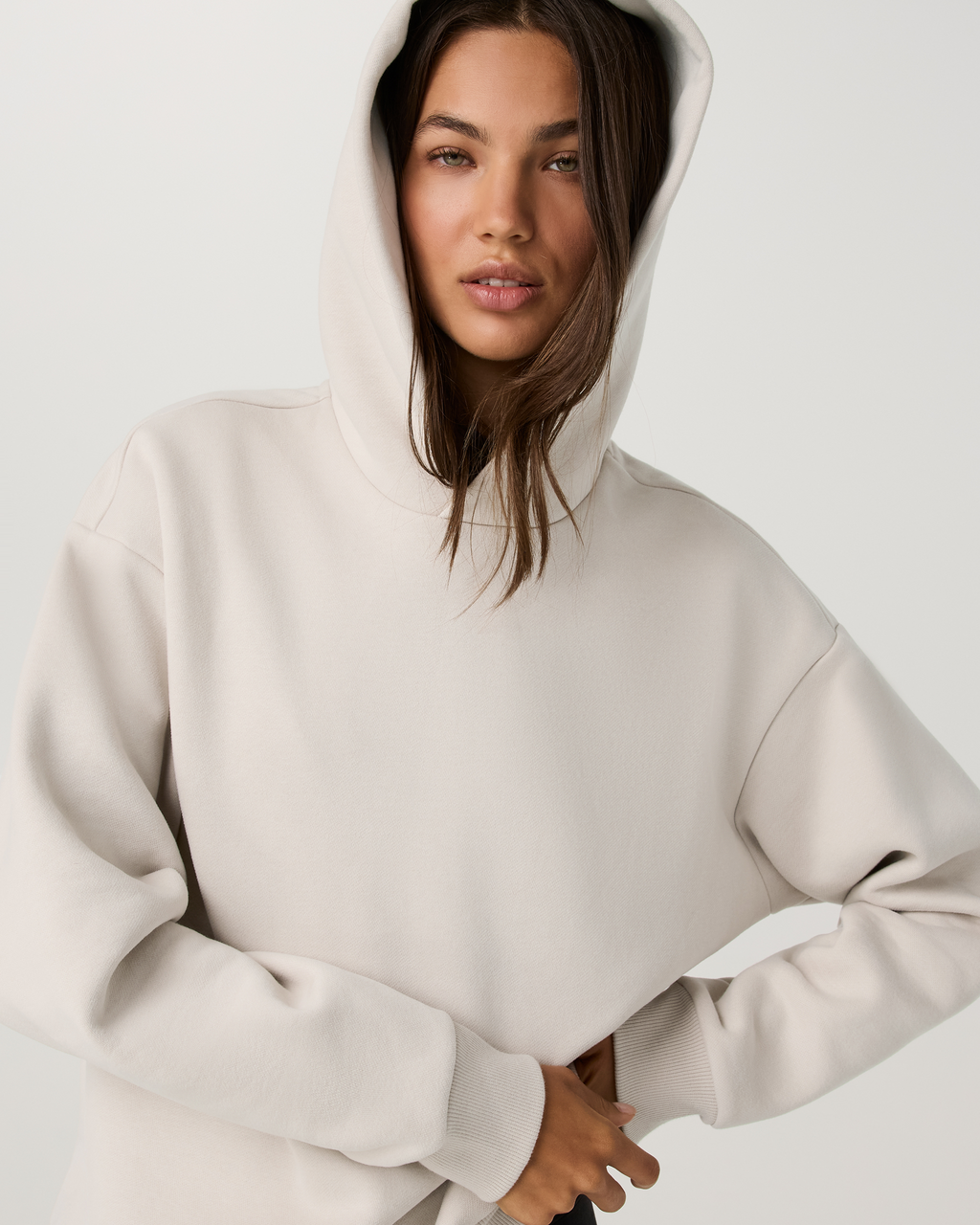 Restore Oversized Hoodie | Ecru Tonal