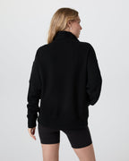 Sedona Rib Half Zip | Black